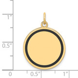 14k w/Enamel .027 Gauge Circular Engravable Disc Charm - XM-F2329994-2808