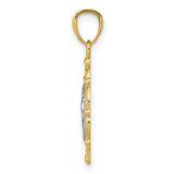 14k w/Rhodium Angel Pendant - C4-9483ABAB-1051