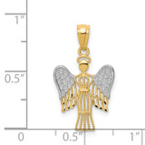 14k w/Rhodium Angel Pendant - RE-95EAC00A-8764