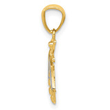 14k w/Rhodium Bee Pendant