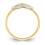 14k w/Rhodium Butterfly Ring