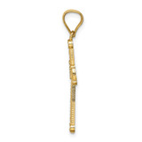 14K w/Rhodium Cross Pendant - C4-00EEFF69-3108
