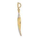 14k w/Rhodium Cut-Out Heart Charm