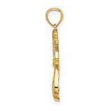 14K w/Rhodium D/C Angel with a Star
