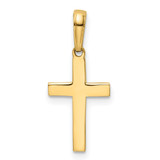 14K w/Rhodium D/C Cross Pendant - K9-03FD088D-6045