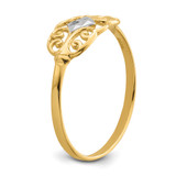 14K w/Rhodium Filigree Ring