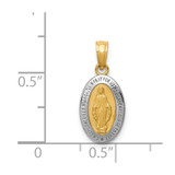 14k w/Rhodium Miraculous Medal Charm
