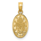 14k w/Rhodium Miraculous Medal Charm