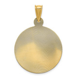 14K w/Rhodium Polished D/C Lady Of Guadalupe Circle Pendant - K5-0929CA4E-2365