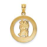 14K w/Rhodium St Christopher Pendant - C4-AC7D0751-3866