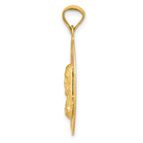 14K w/Rose and White Rhodium D/C Sagrado Corazon Oval Pendant - K5-24C070AA-6355
