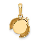 14k w/White and Rose Rhodium Diamond-cut Ladybug Pendant - M3-045A2A2B-7359