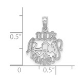 14k WG 100% AQUARIUS Zodiac Charm