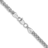 14k WG 2.6mm Semi-solid 3-Wire Wheat Chain - BC-A0DBEABC-3889