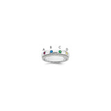 14k WG 4 Birthstone and Diamond Mother's Ring Semi-mount