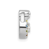14k WG 5 Birthstone and Dia Mother/Child Chain Slide Semi-mount