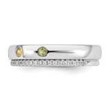 14k WG 5 Birthstone and Diamond Mother's Ring Semi-mount