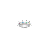 14k WG 6 Birthstone and Diamond Mother's Ring Semi-mount