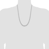 14k WG 6.5mm  D/C Rope with Fancy Lobster Clasp Chain - 04-4715BE8A-2613