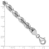 14k WG 6.5mm  D/C Rope with Fancy Lobster Clasp Chain - 04-5305CEDB-9493