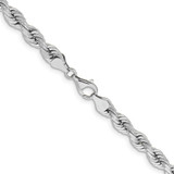 14k WG 6.5mm  D/C Rope with Fancy Lobster Clasp Chain - 04-A603F98F-7180