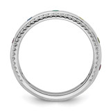 14k WG 7 Birthstone and Diamond Mother's Ring Semi-mount