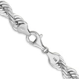 14k WG 7mm  D/C Rope with Fancy Lobster Clasp Chain - 05-0A506A02-6498
