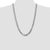 14k WG 9.5mm Flat Beveled Curb Chain - WF-418AC722-3920