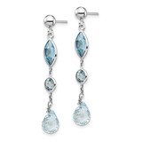 14K WG Blue Topaz Post Earrings - YE-22516112-3848