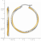 14k & Rhodium Diamond-cut 2.5mm Twisted Hoop Earrings - TC-828FEC8C-6721