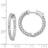 14k WG Round Hoop w/Safety Clasp Earring Mountings