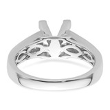 14K WG VS/SI+ G+ Lab Grown Diamond Princess Semi-mount Ring