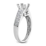 14K WG VS/SI+ G+ Lab Grown Diamond Princess Semi-mount Ring