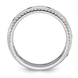 14k WG8 Birthstone and Diamond Mother's Ring Semi-mount