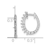 14k White Diamond Hinged Hoop Earring Mountings