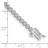 14k White Gold  1 carat Lab Grown Diamond VS/SI+ G+ 7 inch Fancy Tennis Bracelet