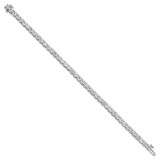 14k White Gold  10 carat Lab Grown Diamond VS+ F+ Complete Tennis Bracelet