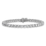 14k White Gold  10 carat Lab Grown Diamond VS+ F+ Complete Tennis Bracelet