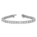 14k White Gold  12 1/2 carat Lab Grown Diamond VS+ F+ Complete Tennis Bracelet