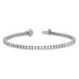 14k White Gold  2 3/4 carat Lab Grown Diamond VS+ F+ Complete Tennis Bracelet