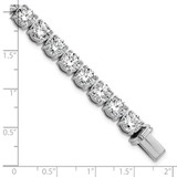 14k White Gold  25 carat Lab Grown Diamond VS/SI+ G+ Complete Tennis Bracelet