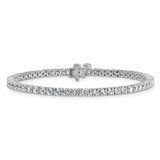 14k White Gold  5 carat Lab Grown Diamond VS/SI+ G+ Complete Tennis Bracelet