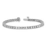 14k White Gold  7 carat Lab Grown Diamond VS/SI+ G+ Complete Tennis Bracelet