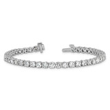 14k White Gold  9 carat Lab Grown Diamond VS+ F+ Complete Tennis Bracelet