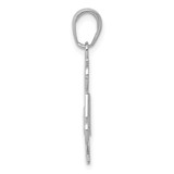 14K White Gold #1 DAD Charm - K4-24AE499B-2488