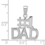 14K White Gold #1 DAD Charm - K4-7C04511F-3688