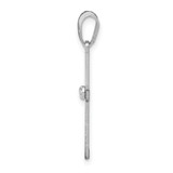 14k White Gold .01ct. Diamond Cross Pendant - XW-C0C63352-5898