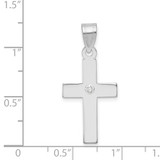 14k White Gold .02ct. Diamond Cross Pendant - XW-6509C64D-3277