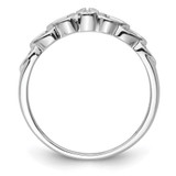 14k White Gold .02ct. Diamond Heart Ring Mounting - Y4-4D5559F9-9512