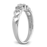 14k White Gold .02ct. Diamond Heart Ring Mounting - Y4-4D5559F9-9512